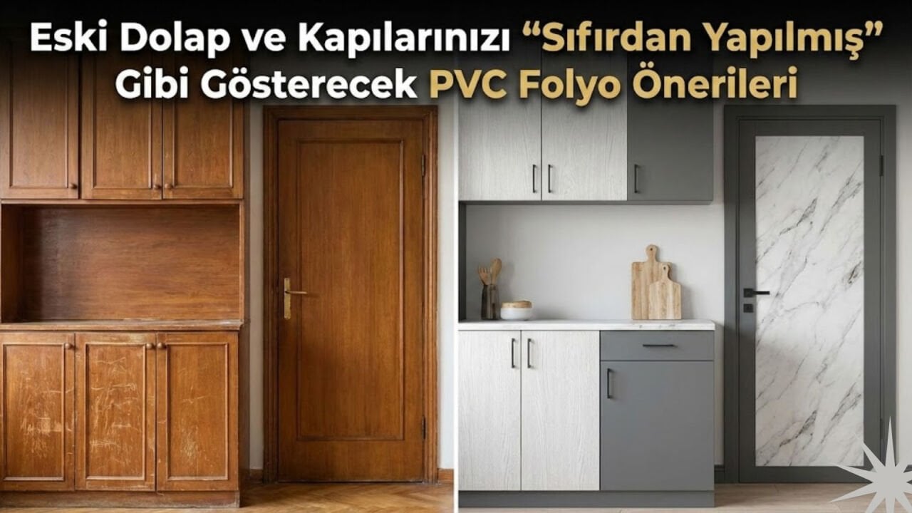 Eski Dolap ve Kapılarınızı “Sıfırdan Yapılmış” Gibi Gösterecek PVC Folyo Önerileri